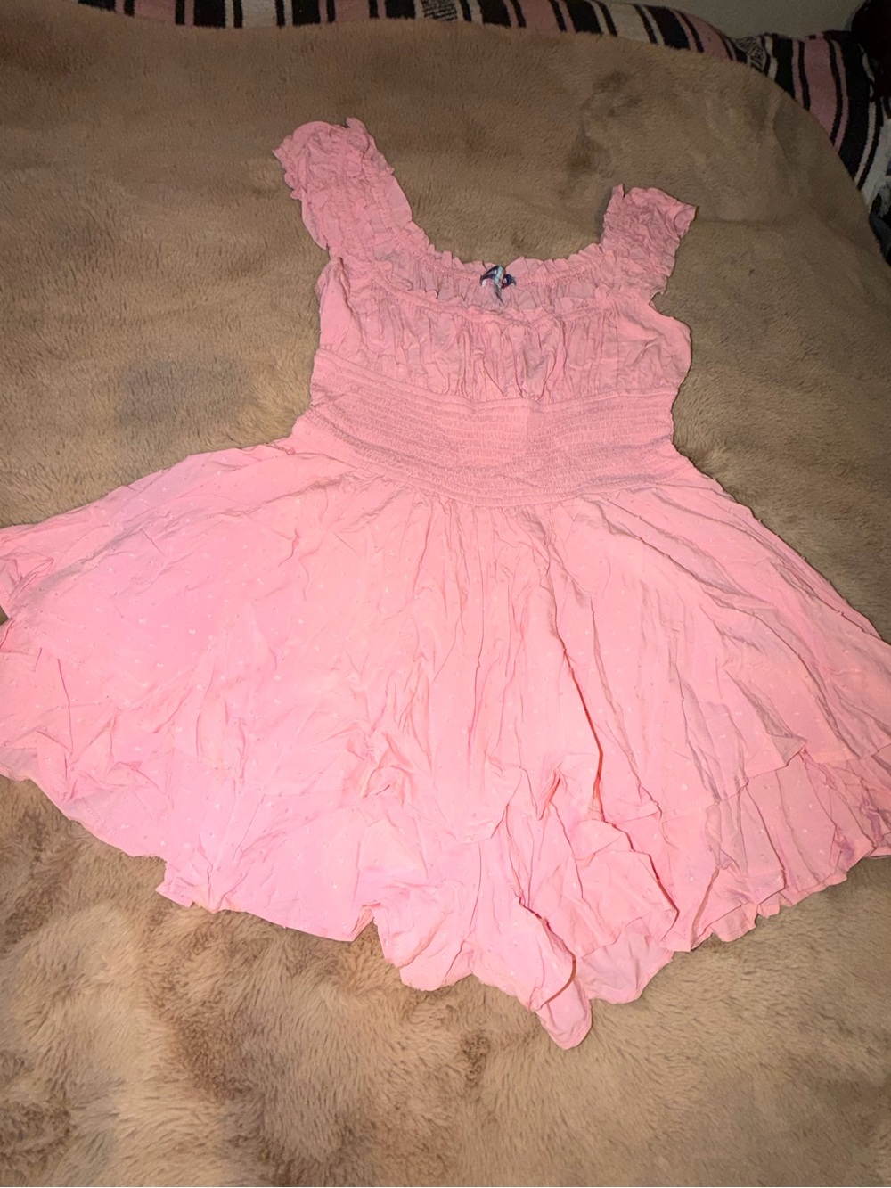 Urban Outfitters Pink Ruffle Romper